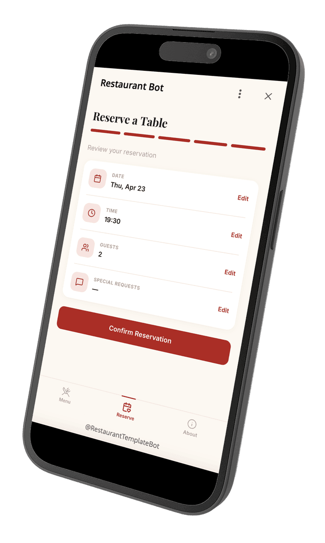 restaurant screenshot